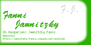 fanni jamnitzky business card